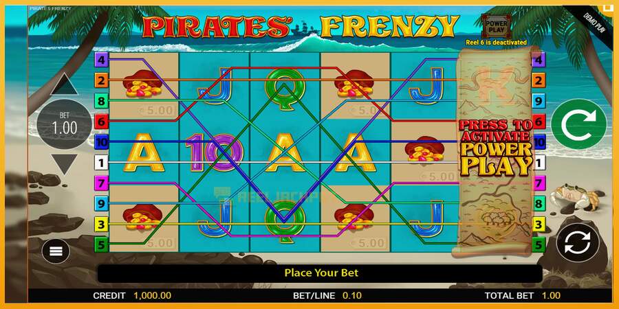 슬롯머신에서의 진정한 즐거움 Pirates Frenzy 돈을 위해, 그림 1