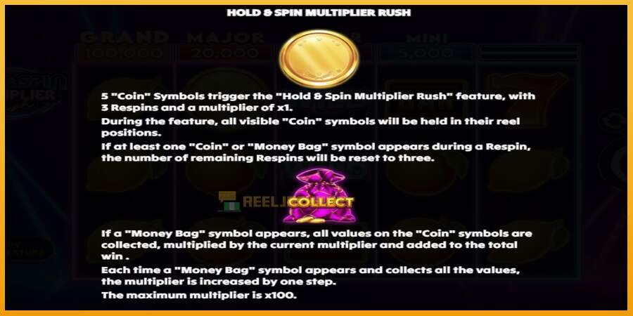 슬롯머신에서의 진정한 즐거움 Hold & Spin Multiplier Rush 돈을 위해, 그림 5