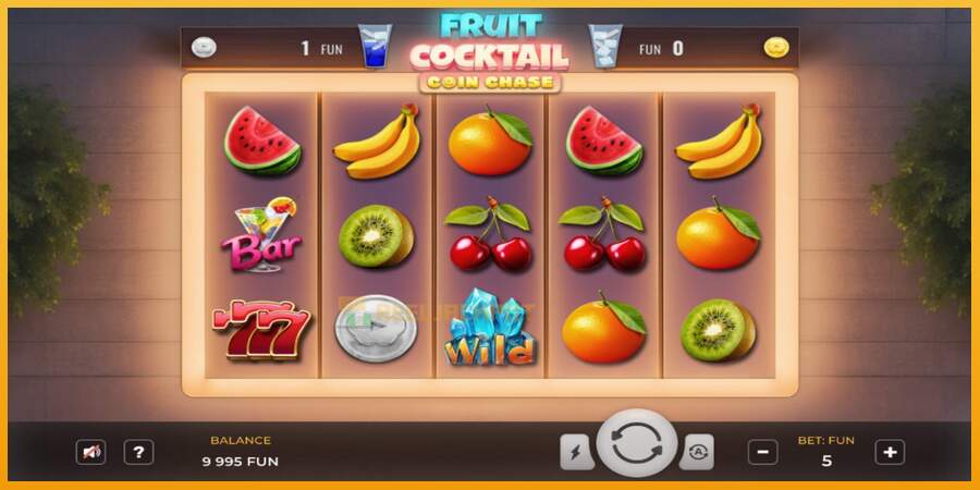 슬롯머신에서의 진정한 즐거움 Fruit Cocktail Coin Chase 돈을 위해, 그림 1