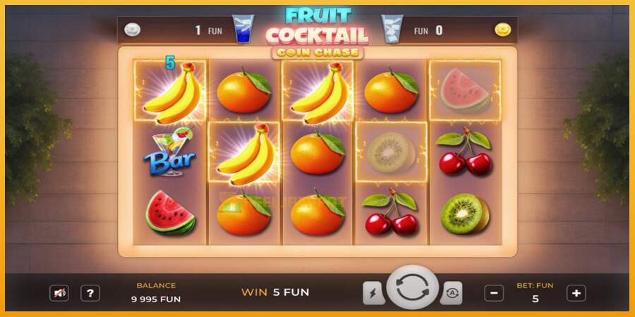 슬롯머신에서의 진정한 즐거움 Fruit Cocktail Coin Chase 돈을 위해, 그림 2