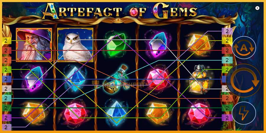 슬롯머신에서의 진정한 즐거움 Artefact of Gems 돈을 위해, 그림 1