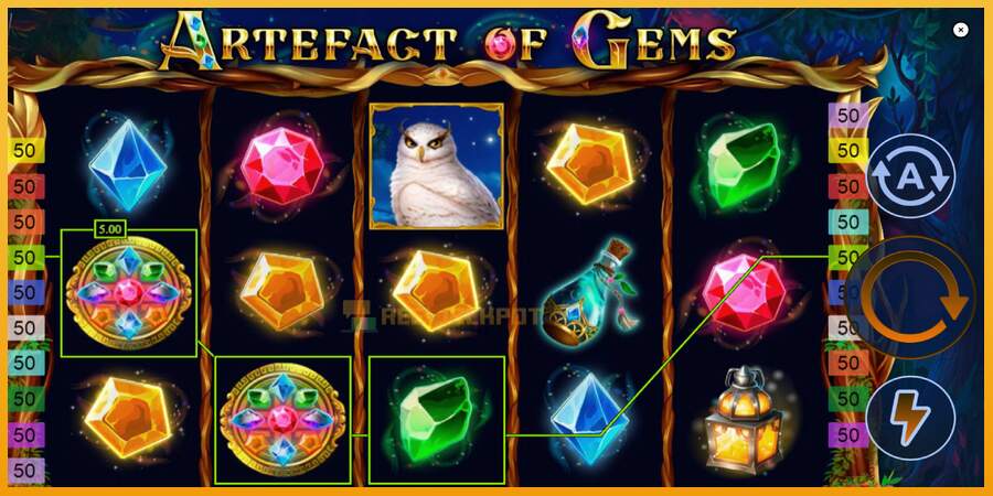 슬롯머신에서의 진정한 즐거움 Artefact of Gems 돈을 위해, 그림 2