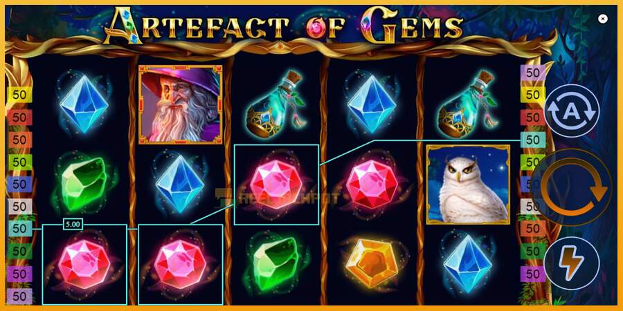 슬롯머신에서의 진정한 즐거움 Artefact of Gems 돈을 위해, 그림 3