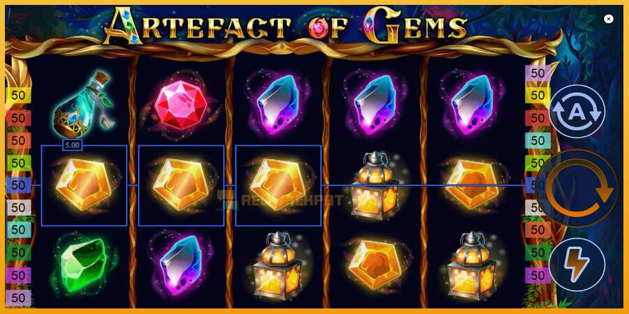 슬롯머신에서의 진정한 즐거움 Artefact of Gems 돈을 위해, 그림 4