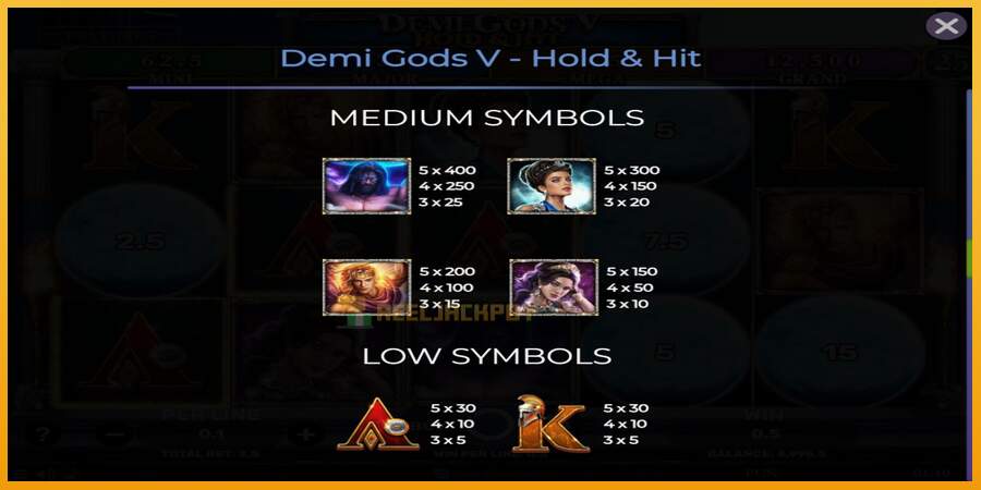 슬롯머신에서의 진정한 즐거움 Demi Gods V Hold & Hit 돈을 위해, 그림 6