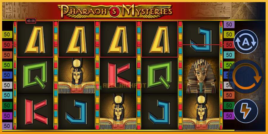 슬롯머신에서의 진정한 즐거움 Pharaohs Mysteries 돈을 위해, 그림 4