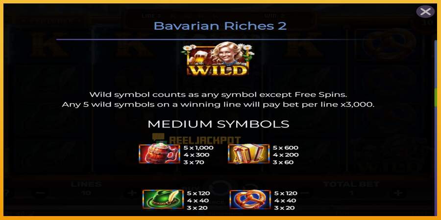 슬롯머신에서의 진정한 즐거움 Bavarian Riches 2 돈을 위해, 그림 6