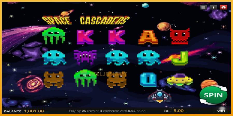 슬롯머신에서의 진정한 즐거움 Space Cascaders 돈을 위해, 그림 1