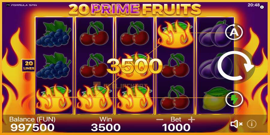 슬롯머신에서의 진정한 즐거움 20 Prime Fruits 돈을 위해, 그림 2