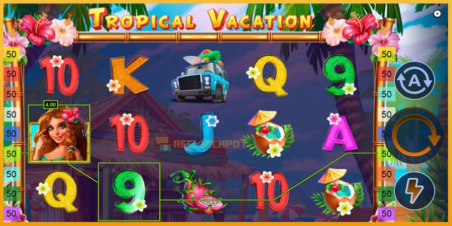 슬롯머신에서의 진정한 즐거움 Tropical Vacation 돈을 위해, 그림 2