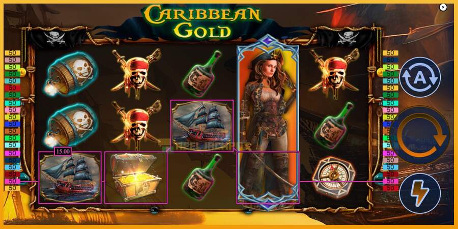 슬롯머신에서의 진정한 즐거움 Caribbean Gold. 돈을 위해, 그림 2