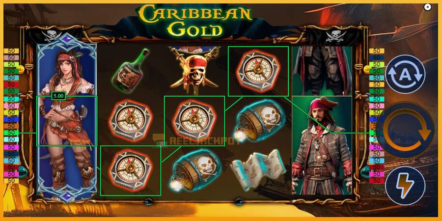 슬롯머신에서의 진정한 즐거움 Caribbean Gold. 돈을 위해, 그림 3