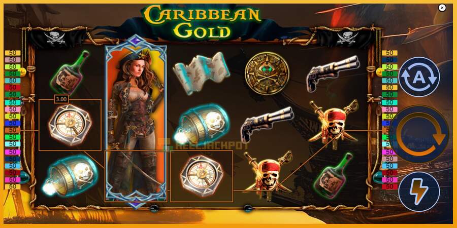 슬롯머신에서의 진정한 즐거움 Caribbean Gold. 돈을 위해, 그림 4