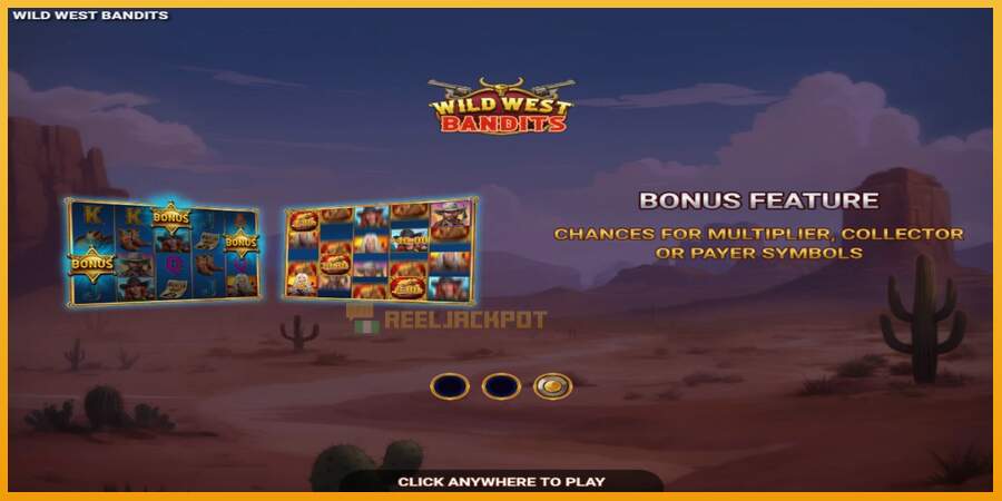 슬롯머신에서의 진정한 즐거움 Wild West Bandits 돈을 위해, 그림 1