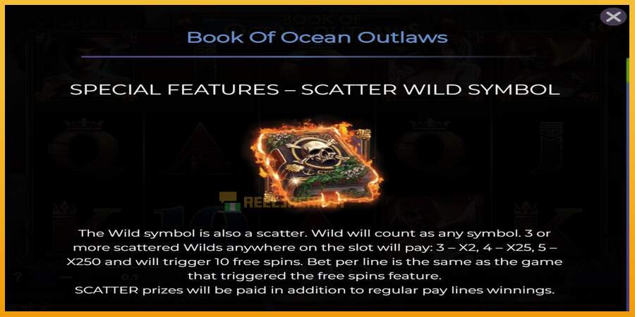 슬롯머신에서의 진정한 즐거움 Book of Ocean Outlaws 돈을 위해, 그림 4