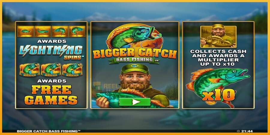 슬롯머신에서의 진정한 즐거움 Bigger Catch Bass Fishing 돈을 위해, 그림 1