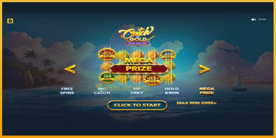 슬롯머신에서의 진정한 즐거움 Catch The Gold Hold and Win 돈을 위해, 그림 1