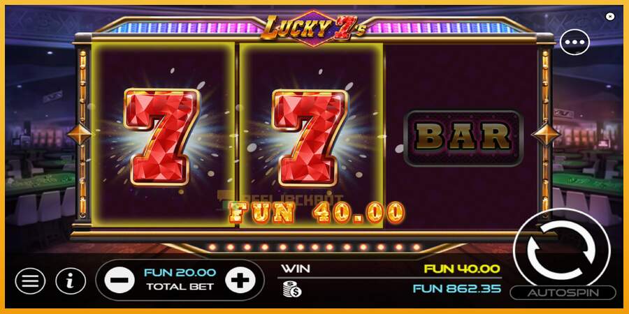 슬롯머신에서의 진정한 즐거움 Lucky 7s 돈을 위해, 그림 3