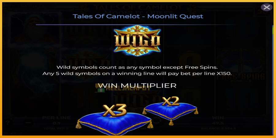 슬롯머신에서의 진정한 즐거움 Tales of Camelot - Moonlit Quest 돈을 위해, 그림 4