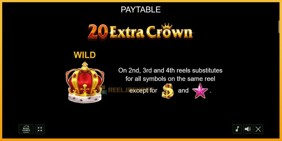 슬롯머신에서의 진정한 즐거움 20 Extra Crown 돈을 위해, 그림 5