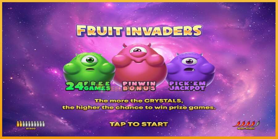 슬롯머신에서의 진정한 즐거움 Fruit Invaders 돈을 위해, 그림 1