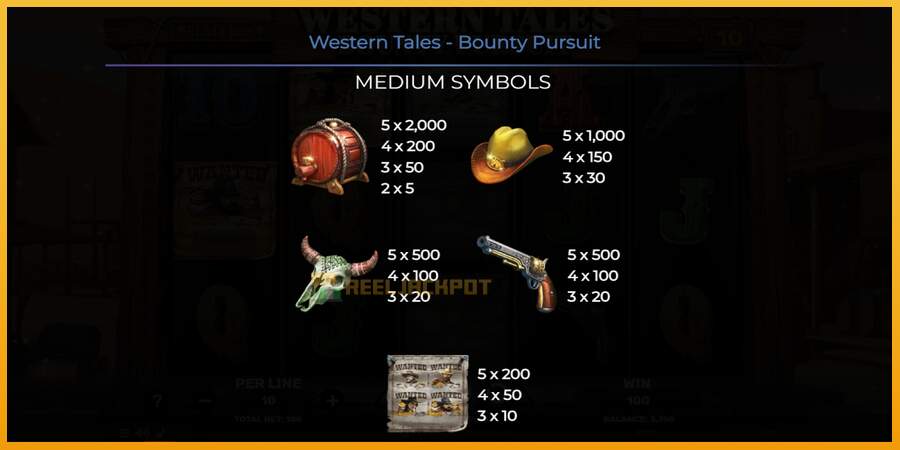 슬롯머신에서의 진정한 즐거움 Western Tales - Bounty Pursuit 돈을 위해, 그림 6