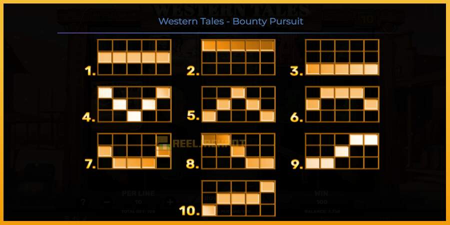 슬롯머신에서의 진정한 즐거움 Western Tales - Bounty Pursuit 돈을 위해, 그림 7