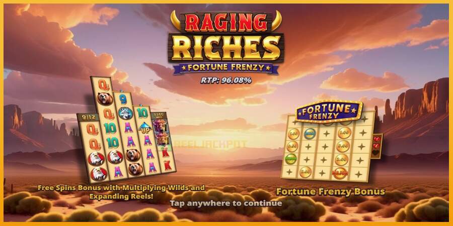 슬롯머신에서의 진정한 즐거움 Raging Riches 돈을 위해, 그림 1