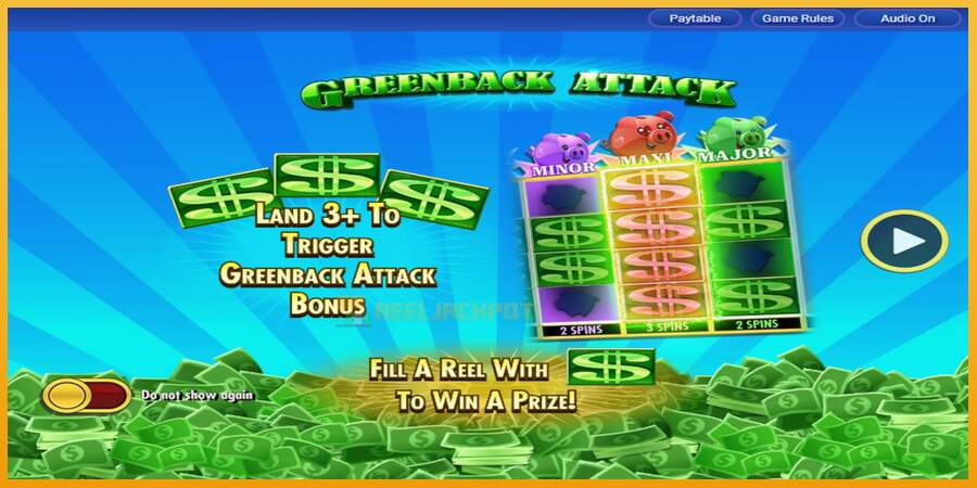 슬롯머신에서의 진정한 즐거움 Greenback Attack 돈을 위해, 그림 4