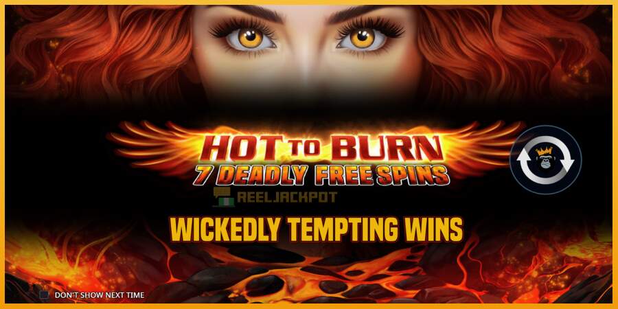 슬롯머신에서의 진정한 즐거움 Hot to Burn - 7 Deadly Free Spins 돈을 위해, 그림 1