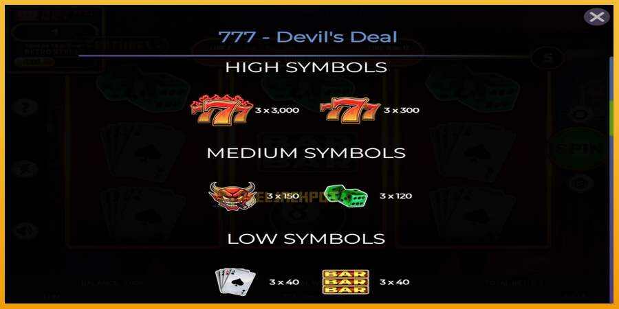 슬롯머신에서의 진정한 즐거움 777 Devils Deal 돈을 위해, 그림 5