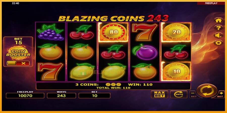 슬롯머신에서의 진정한 즐거움 Blazing Coins 243 돈을 위해, 그림 3