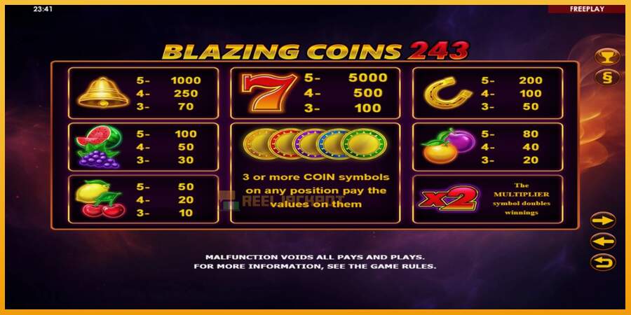 슬롯머신에서의 진정한 즐거움 Blazing Coins 243 돈을 위해, 그림 4