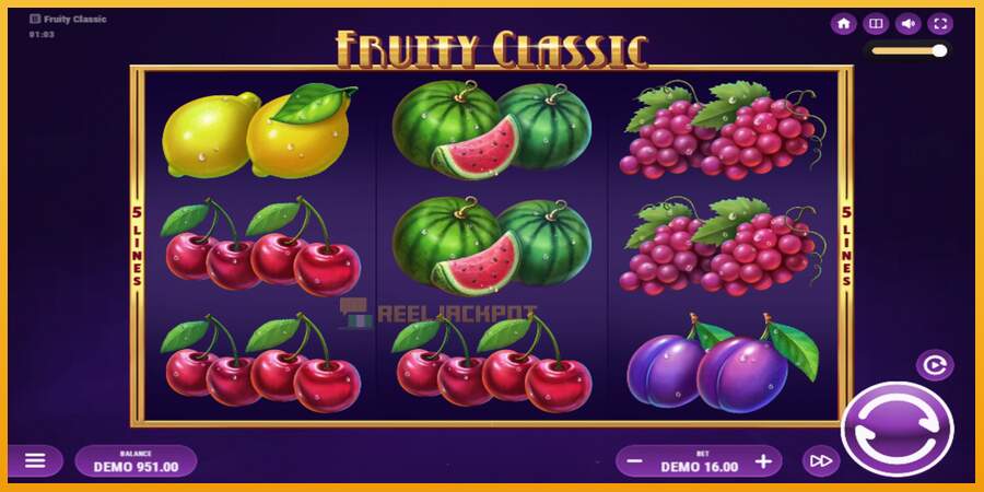 슬롯머신에서의 진정한 즐거움 Fruity Classic 돈을 위해, 그림 1