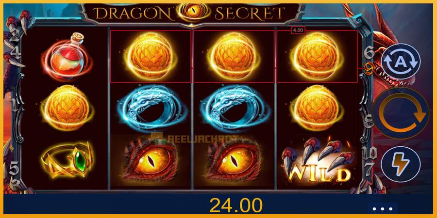 슬롯머신에서의 진정한 즐거움 Dragon Secret 돈을 위해, 그림 2