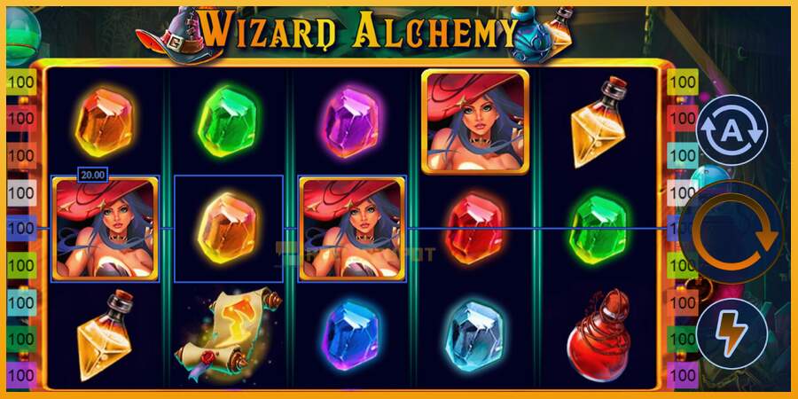 슬롯머신에서의 진정한 즐거움 Wizard Alchemy 돈을 위해, 그림 4