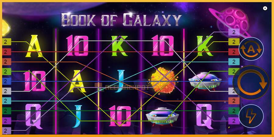 슬롯머신에서의 진정한 즐거움 Book of Galaxy 돈을 위해, 그림 2