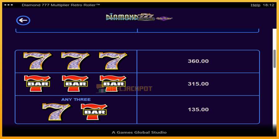 슬롯머신에서의 진정한 즐거움 Diamond 777 Multiplier Retro Roller 돈을 위해, 그림 6