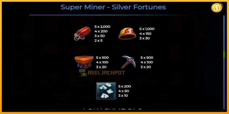 슬롯머신에서의 진정한 즐거움 Super Miner Silver Fortunes 돈을 위해, 그림 6