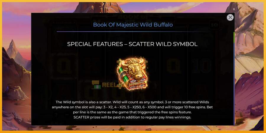 슬롯머신에서의 진정한 즐거움 Book of Majestic Wild Buffalo 돈을 위해, 그림 5