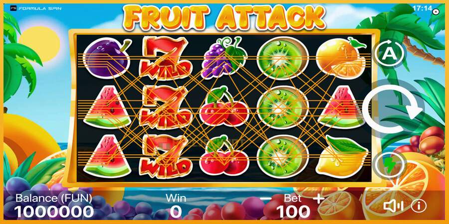 슬롯머신에서의 진정한 즐거움 Fruit Attack 돈을 위해, 그림 1