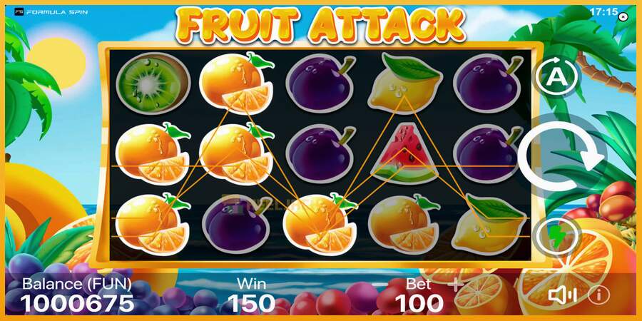 슬롯머신에서의 진정한 즐거움 Fruit Attack 돈을 위해, 그림 2