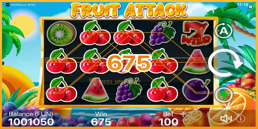 슬롯머신에서의 진정한 즐거움 Fruit Attack 돈을 위해, 그림 3