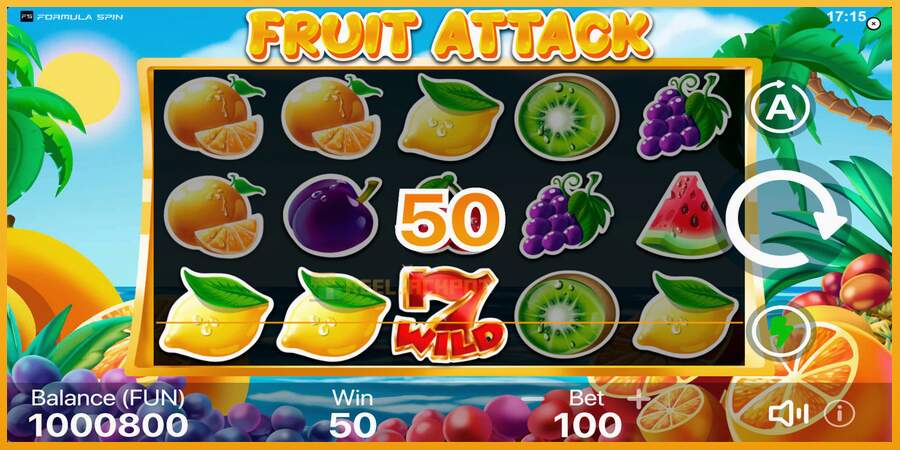 슬롯머신에서의 진정한 즐거움 Fruit Attack 돈을 위해, 그림 4