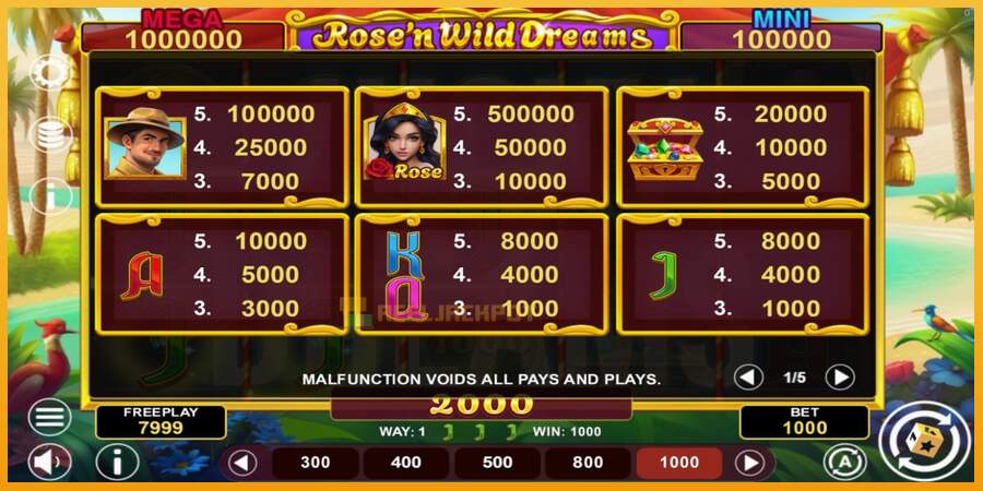 슬롯머신에서의 진정한 즐거움 Rose’n Wild Dreams Hold & Win 돈을 위해, 그림 4