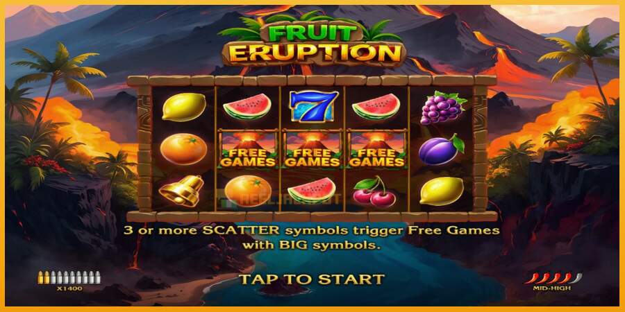 슬롯머신에서의 진정한 즐거움 Fruit Eruption 돈을 위해, 그림 1