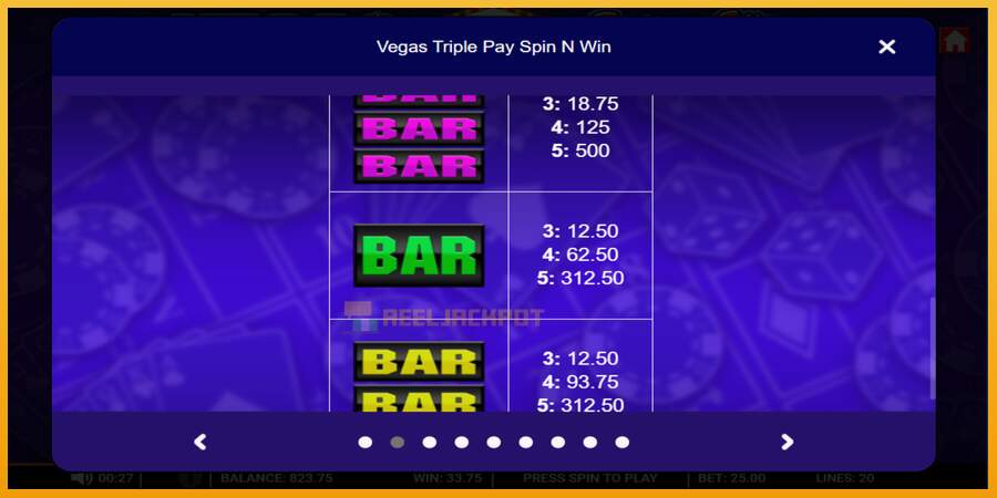 슬롯머신에서의 진정한 즐거움 Vegas Triple Pay Spin n Win 돈을 위해, 그림 4