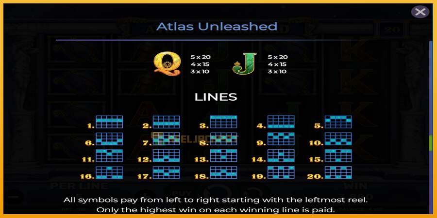 슬롯머신에서의 진정한 즐거움 Atlas Unleashed 돈을 위해, 그림 7