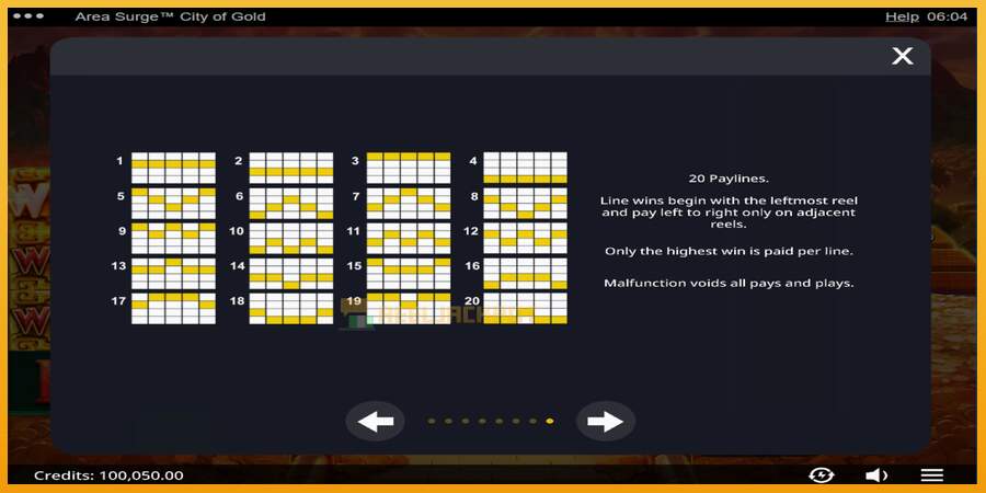 슬롯머신에서의 진정한 즐거움 Area Surge City of Gold 돈을 위해, 그림 6