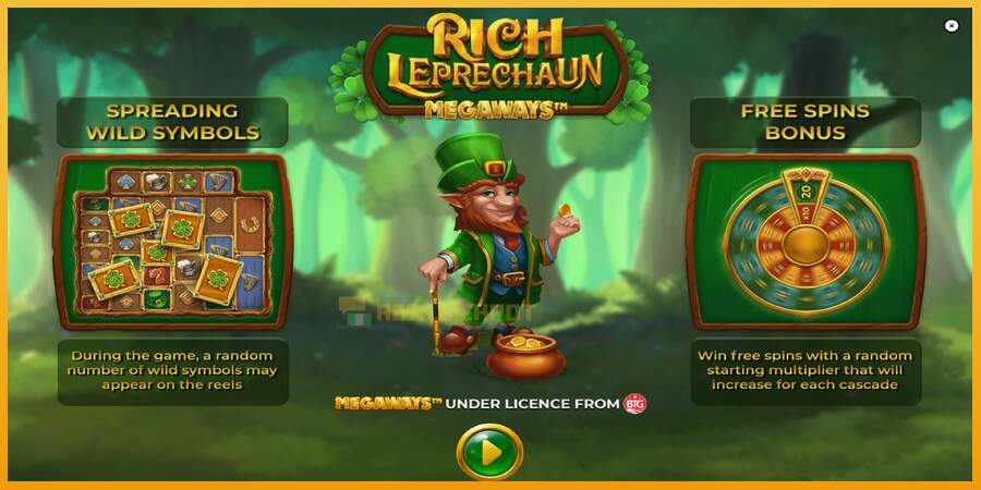 슬롯머신에서의 진정한 즐거움 Rich Leprechaun Megaways 돈을 위해, 그림 1